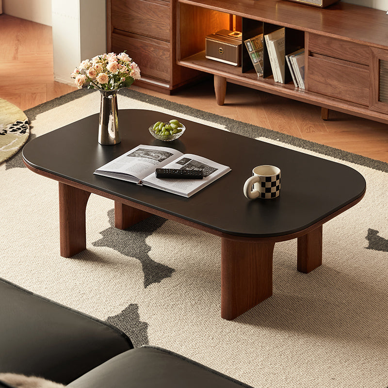 Certified American Oak Base Matte Ceramic Top Coffee Table
