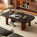 Certified American Oak Base Matte Ceramic Top Coffee Table