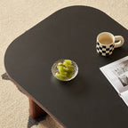 Certified American Oak Base Matte Ceramic Top Coffee Table