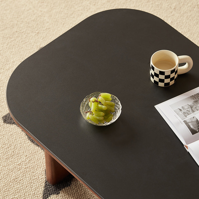 Certified American Oak Base Matte Ceramic Top Coffee Table
