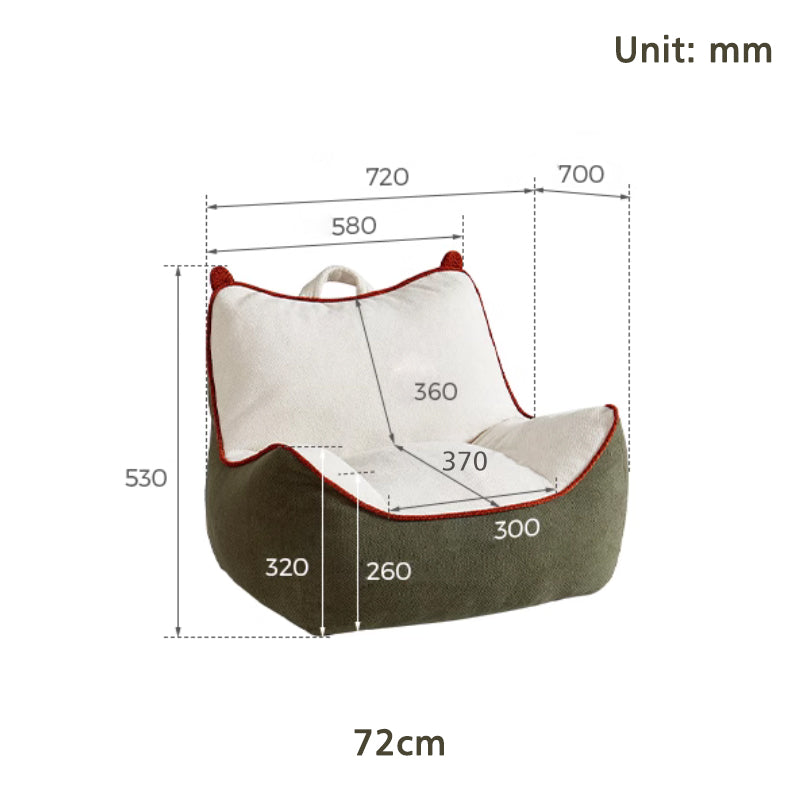 Zephyr Sherpa Fleece Bean Bag Chair/Single Sofa/Lazy Sofa