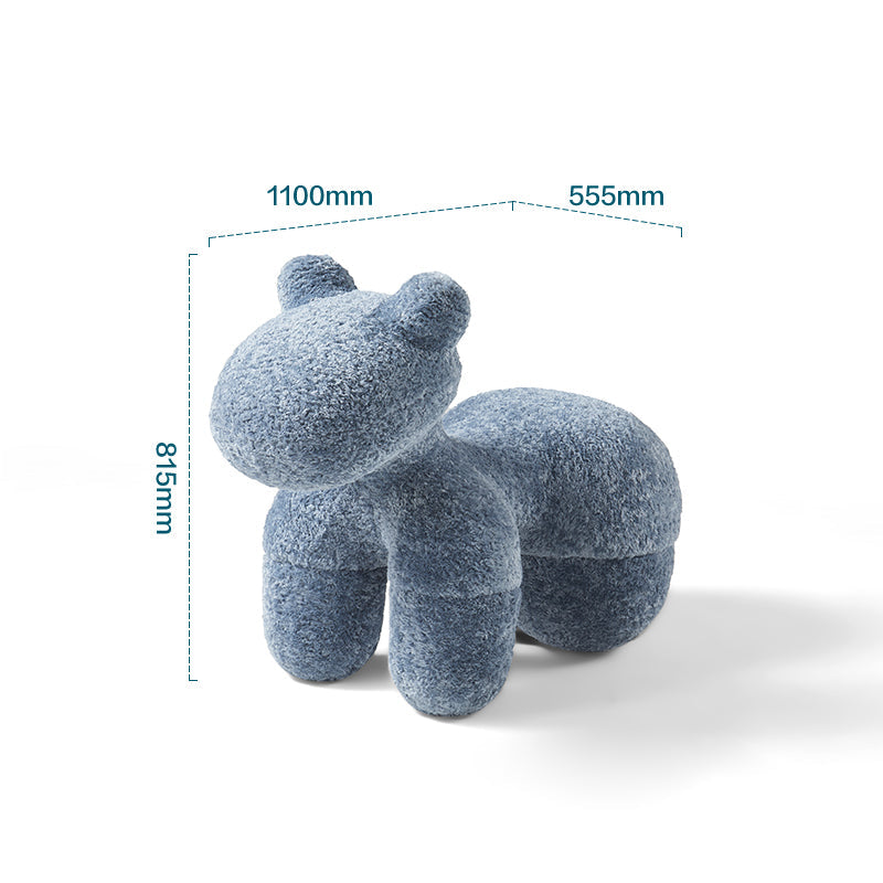 Morrigan Animal-shaped Wool Curl Creative Ottoman Single Sofa