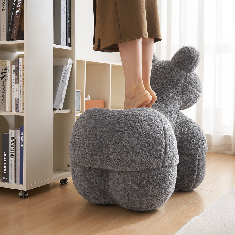 Morrigan Animal-shaped Wool Curl Creative Ottoman Single Sofa