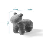 Morrigan Animal-shaped Wool Curl Creative Ottoman Single Sofa