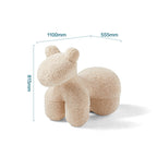 Morrigan Animal-shaped Wool Curl Creative Ottoman Single Sofa