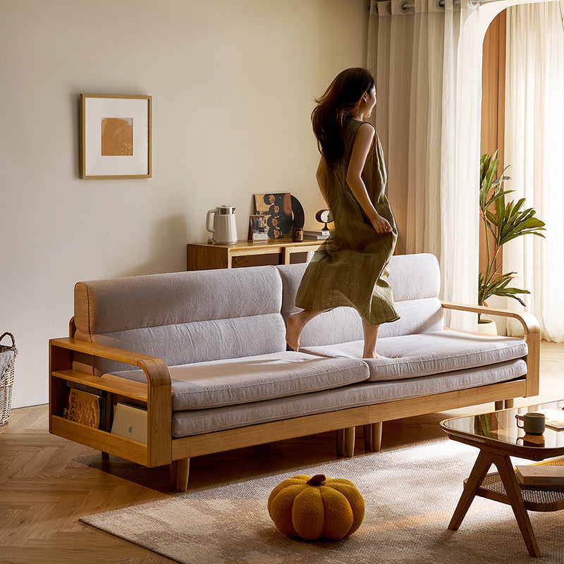 Gaston Rubberwood Frame Multiple People Sofa/Sofa Bed Cotton-linen Blend Fabric