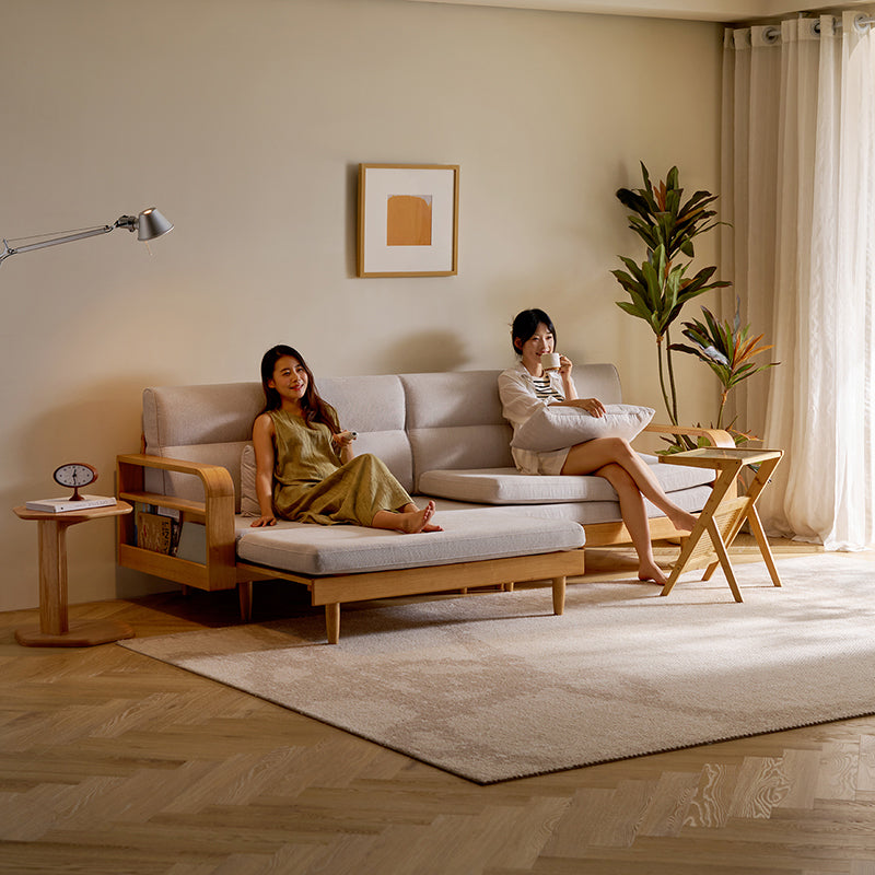 Gaston Rubberwood Frame Multiple People Sofa/Sofa Bed Cotton-linen Blend Fabric