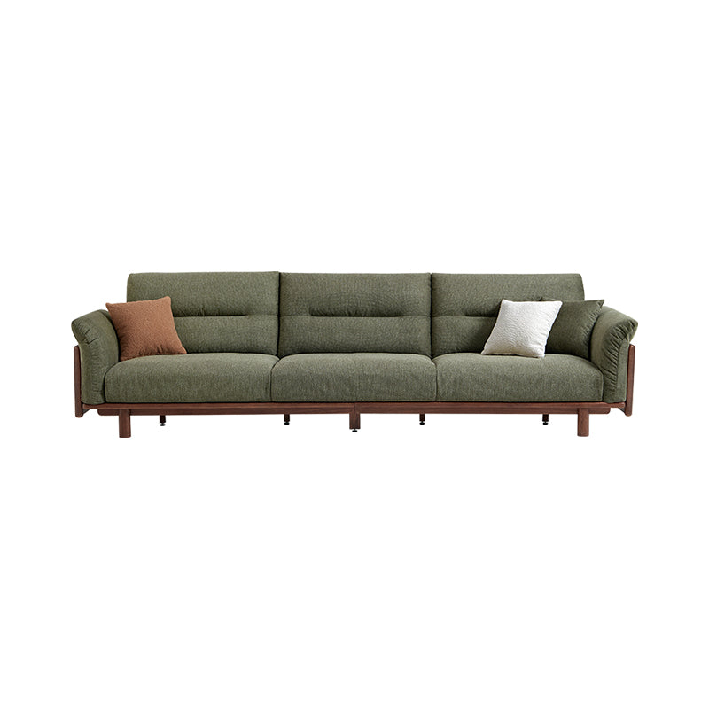 Holden 214cm/274cm/314cm-Graded Solid American Oak Wood Multiple People Sofa Cotton-linen Blend Fabric