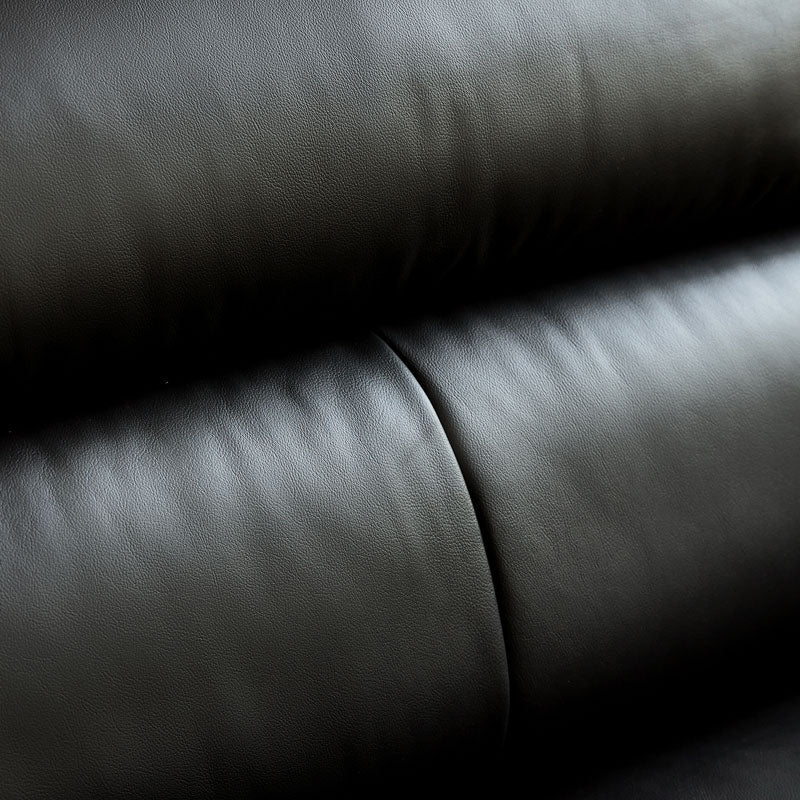 Holden 214cm/274cm/314cm FAS-Graded Solid American Oak Wood Multiple People Sofa Top-grain Leather Fabric