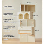 Skyler Floor-standing Modular Storage Cabinet Chest Set for Home White