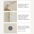 Skyler Floor-standing Modular Storage Cabinet Chest Set for Home White