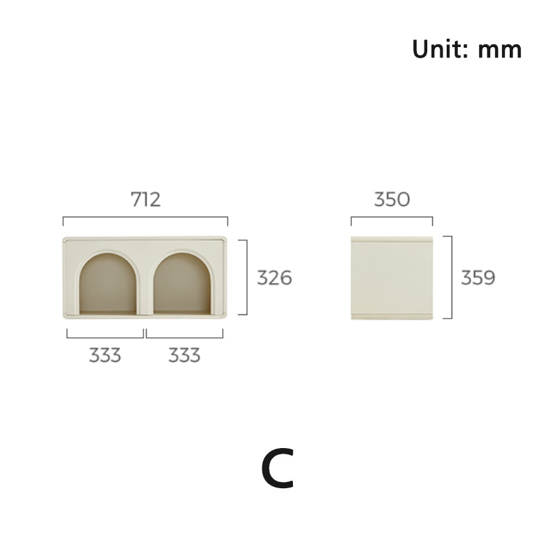 Skyler Floor-standing Modular Storage Cabinet Chest Set for Home White