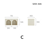 Skyler Floor-standing Modular Storage Cabinet Chest Set for Home White