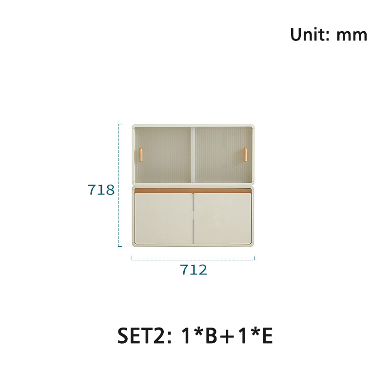 Skyler Floor-standing Modular Storage Cabinet Chest Set for Home White