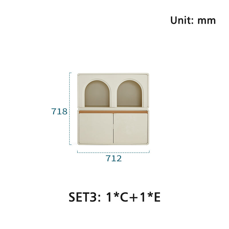 Skyler Floor-standing Modular Storage Cabinet Chest Set for Home White