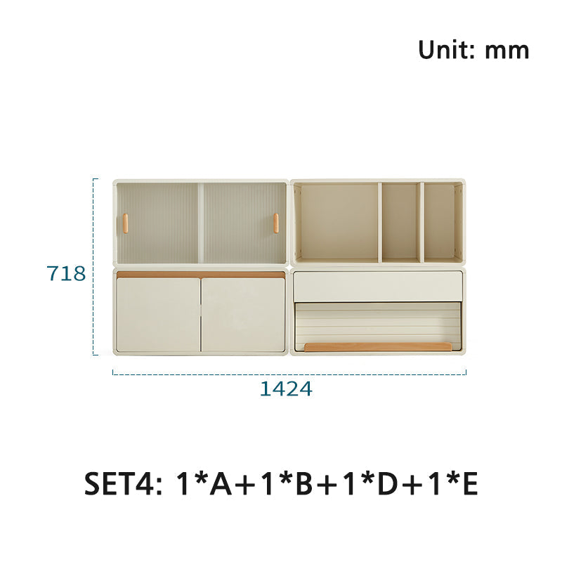 Skyler Floor-standing Modular Storage Cabinet Chest Set for Home White