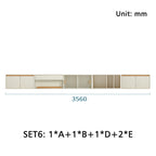 Skyler Floor-standing Modular Storage Cabinet Chest Set for Home White