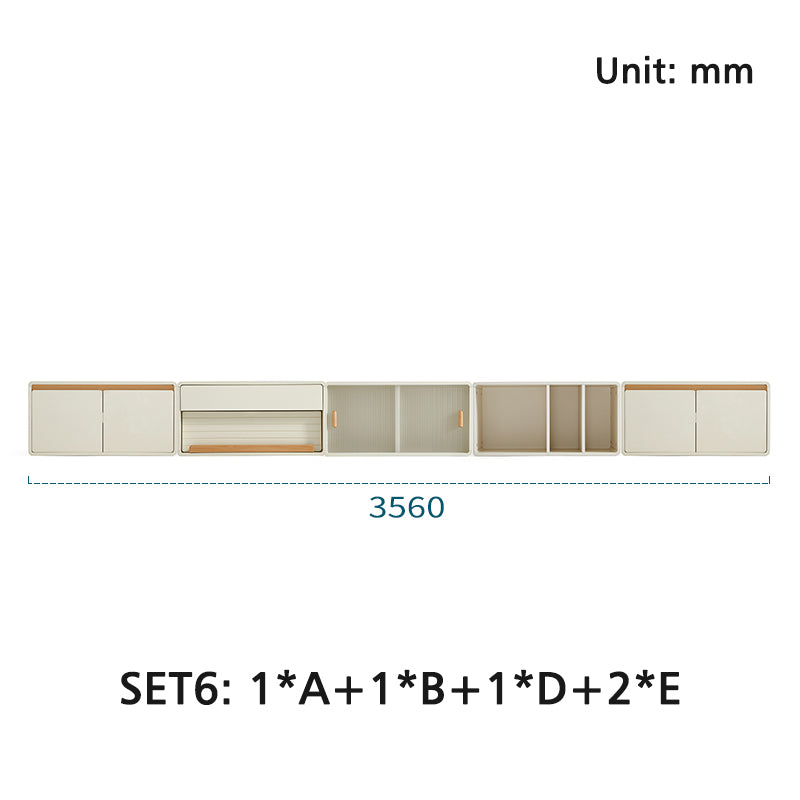 Skyler Floor-standing Modular Storage Cabinet Chest Set for Home White