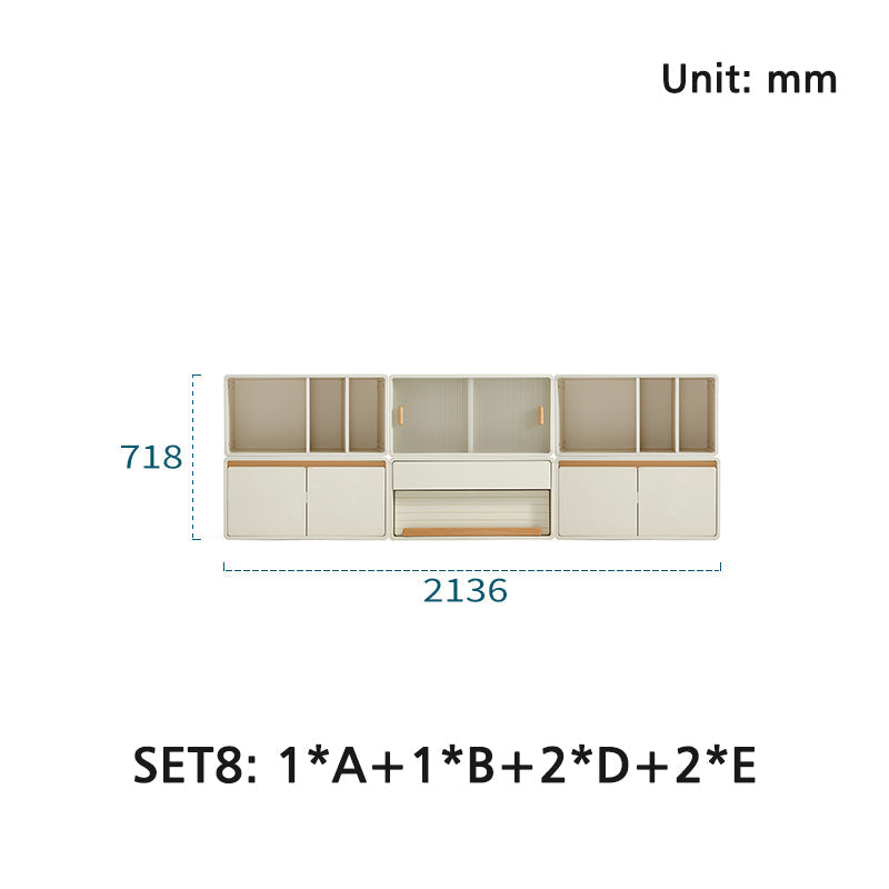 Skyler Floor-standing Modular Storage Cabinet Chest Set for Home White