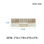 Skyler Floor-standing Modular Storage Cabinet Chest Set for Home White