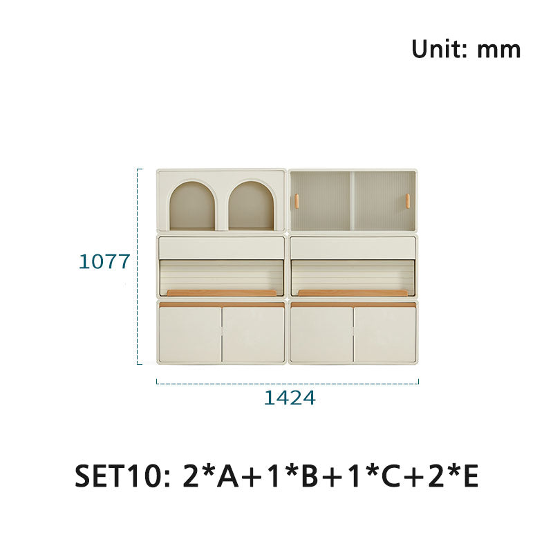 Skyler Floor-standing Modular Storage Cabinet Chest Set for Home White