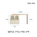 Skyler Floor-standing Modular Storage Cabinet Chest Set for Home White