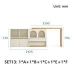 Skyler Floor-standing Modular Storage Cabinet Chest Set for Home White