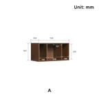 Mario Floor-standing Modular Storage Cabinet Chest Set for Home Walnut