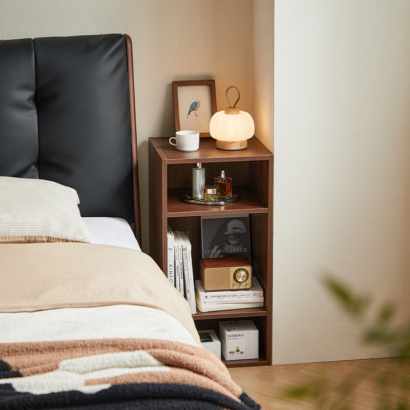 Mario Floor-standing Modular Storage Cabinet Chest Set for Home Walnut