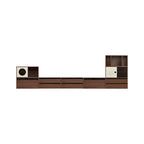 Mario Floor-standing Modular Storage Cabinet Chest Set for Home Walnut