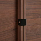 Mario Floor-standing Modular Storage Cabinet Chest Set for Home Walnut