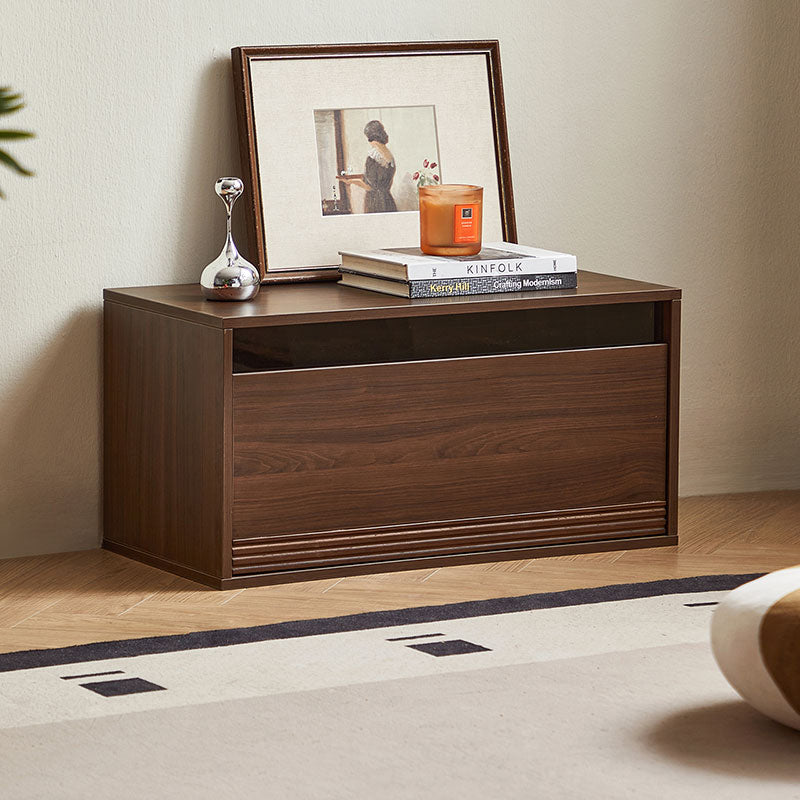 Mario Floor-standing Modular Storage Cabinet Chest Set for Home Walnut