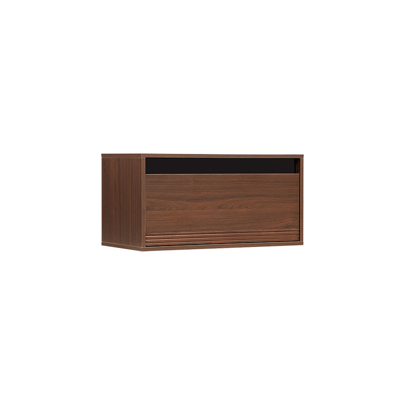 Mario Floor-standing Modular Storage Cabinet Chest Set for Home Walnut