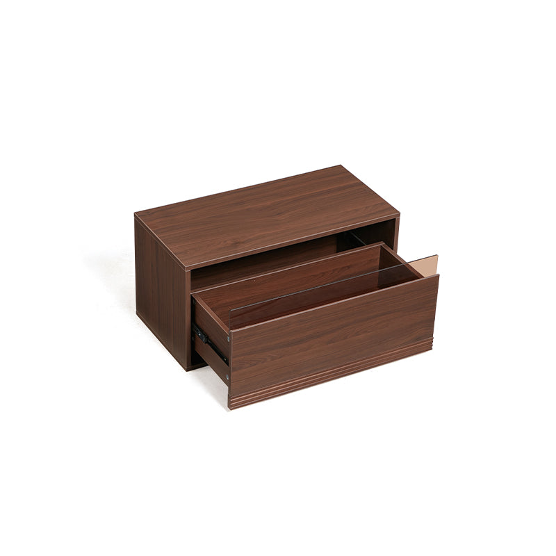 Mario Floor-standing Modular Storage Cabinet Chest Set for Home Walnut