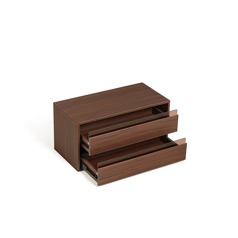 Mario Floor-standing Modular Storage Cabinet Chest Set for Home Walnut