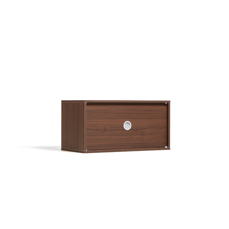 Mario Floor-standing Modular Storage Cabinet Chest Set for Home Walnut