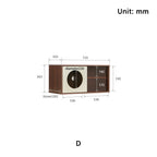 Mario Floor-standing Modular Storage Cabinet Chest Set for Home Walnut