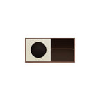 Mario Floor-standing Modular Storage Cabinet Chest Set for Home Walnut