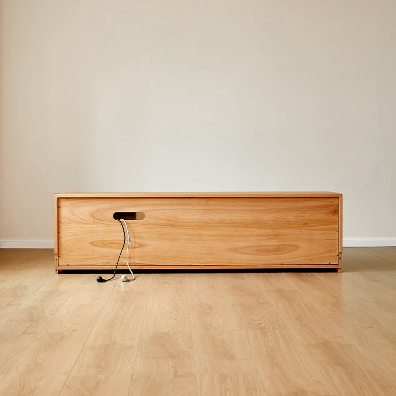 Edgar 1.8m/2m FAS-Graded Solid American Oak Wood Adjustable TV Stand/Entertainment Unit