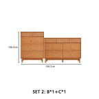 Caroline Multi-Drawer High-Leg Bedside Storage Cabinet for Home Multiple Size