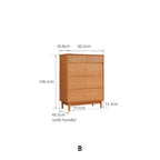 Caroline Multi-Drawer High-Leg Bedside Storage Cabinet for Home Multiple Size