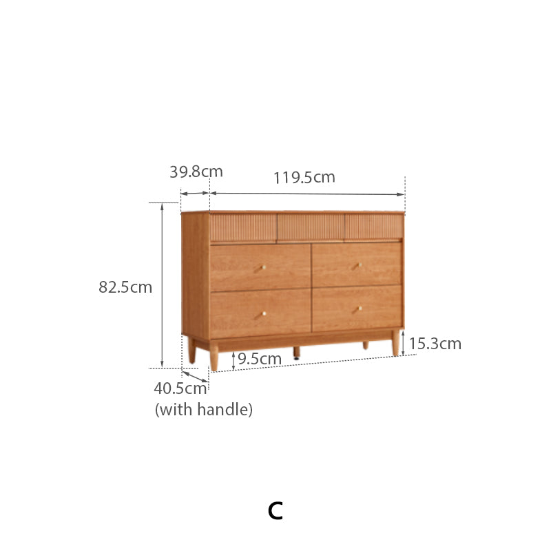 Caroline Multi-Drawer High-Leg Bedside Storage Cabinet for Home Multiple Size