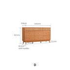 Caroline Multi-Drawer High-Leg Bedside Storage Cabinet for Home Multiple Size