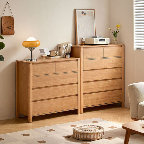 Alastair Multi-Drawer Bedside Storage Cabinet for Home Multiple Size Natural Wood Color