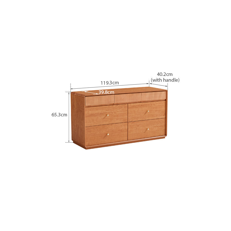 Agatha 7-Drawer Bedside Storage Cabinet for Home Natural Wood Color