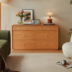 Agatha 7-Drawer Bedside Storage Cabinet for Home Natural Wood Color