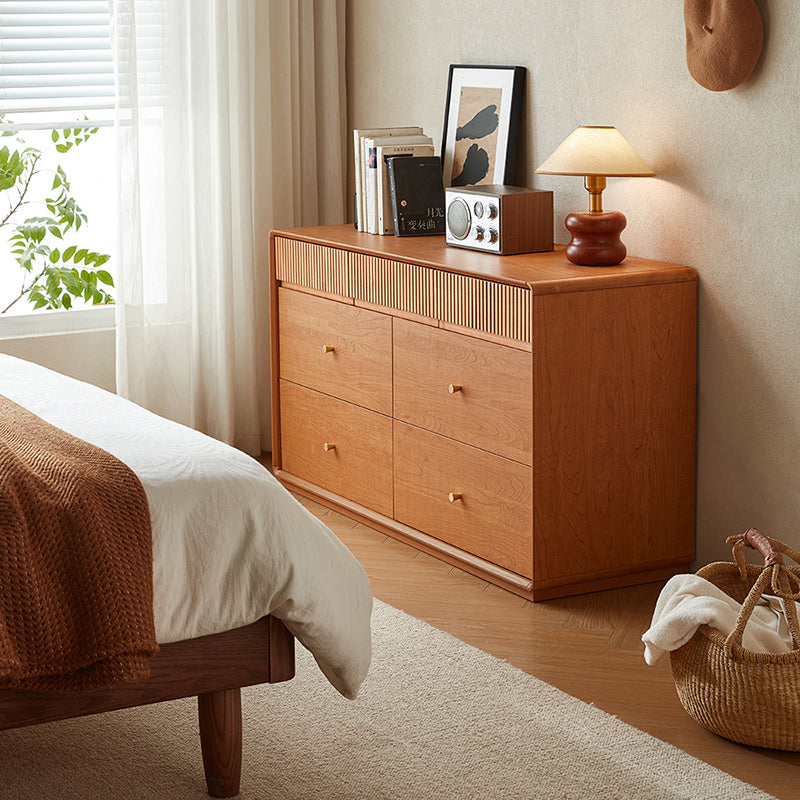 Agatha 7-Drawer Bedside Storage Cabinet for Home Natural Wood Color