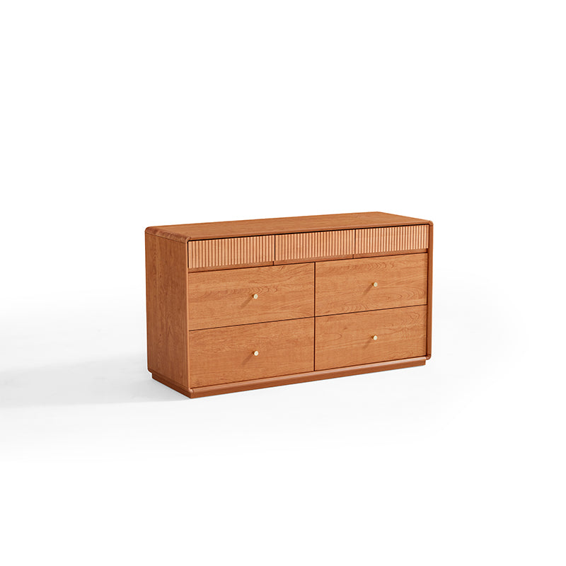Agatha 7-Drawer Bedside Storage Cabinet for Home Natural Wood Color