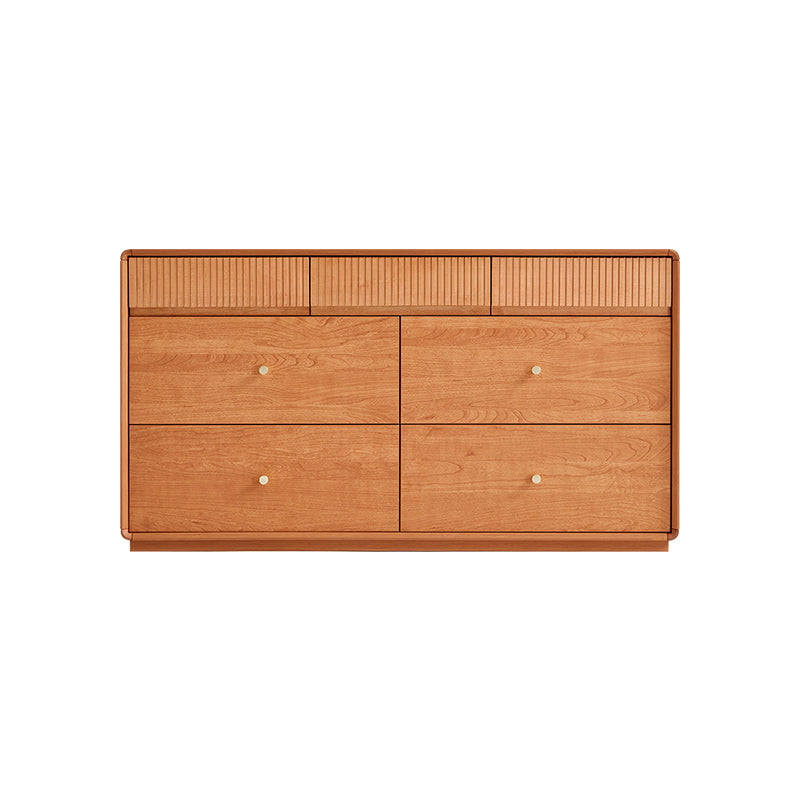 Agatha 7-Drawer Bedside Storage Cabinet for Home Natural Wood Color