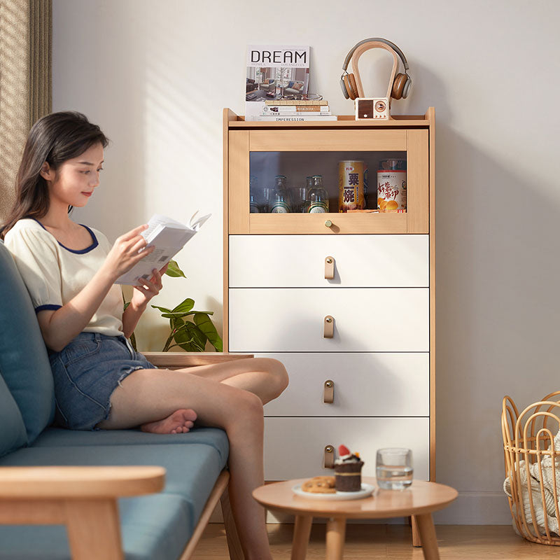 Elmer 106cm/124cm Multi-Drawer Design Bedside Storage Cabinet For Home